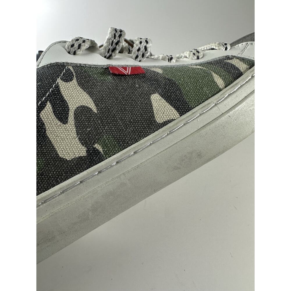 Veronica Beard Sami Camo Canvas Lace-up Sneakers Leather Lining Shoes 39 US 8.5 - Picture 8 of 16